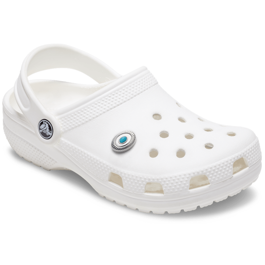 Silver Turquoise Emblem Jibbitz™ charms - Crocs US