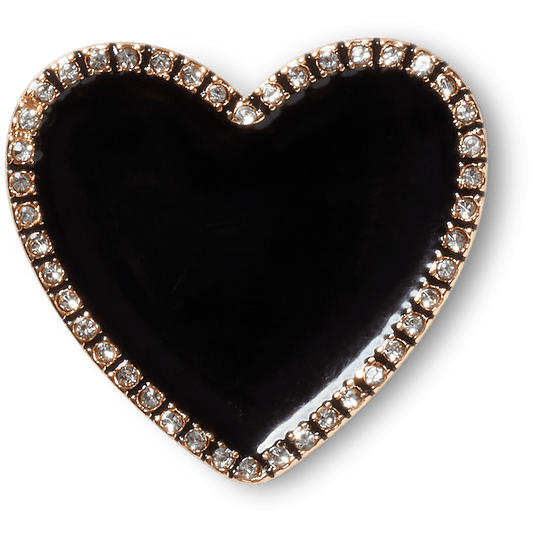 Black Heart with Gold Outline Jibbitz™ charms - Crocs outlet