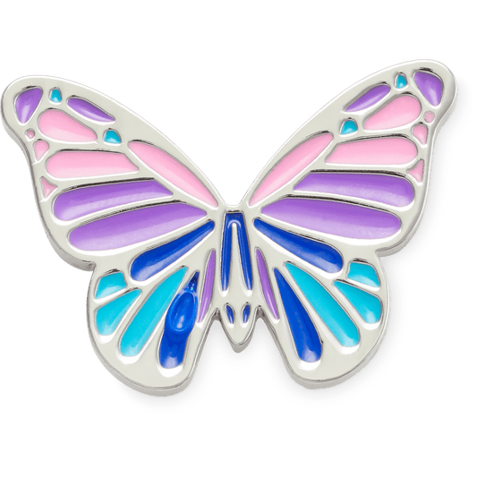 Multi Purple Butterfly Jibbitz Shoe Charm - Crocs on sale