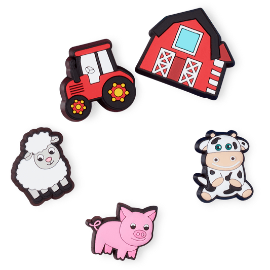 Cutesey Farm Animal 5 Pack Jibbitz Shoe Charm - Crocs on sale