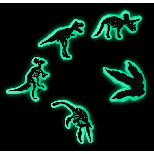 Glow In The Dark Dino 5 Pack Jibbitz Shoe Charm - Crocs sale