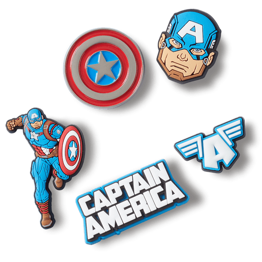 Captain America 5 Pack Jibbitz™ charms - Crocs discount