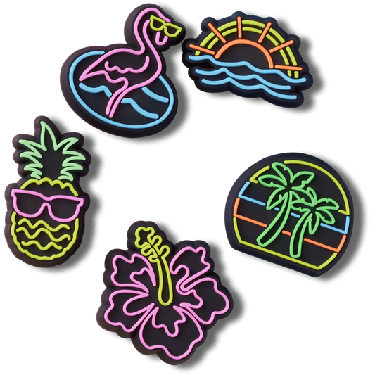 Lights Up Neon 5 Pack Jibbitz™ charms - Crocs US