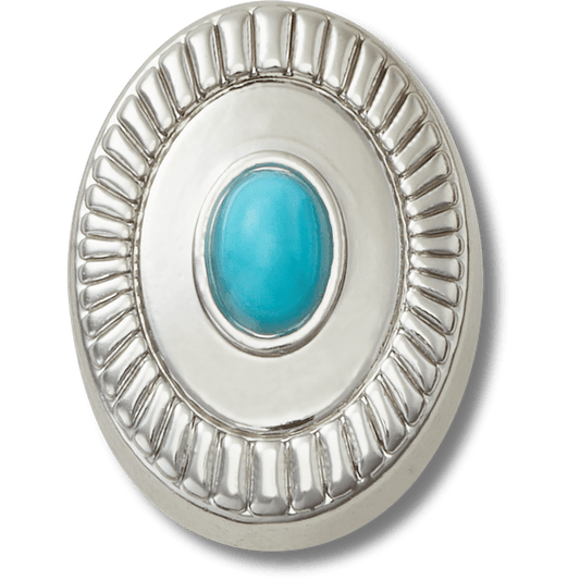 Silver Turquoise Emblem Jibbitz™ charms - Crocs US