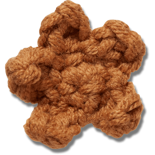 Crafted Crochet Brown Star Jibbitz™ charms - Crocs for sale