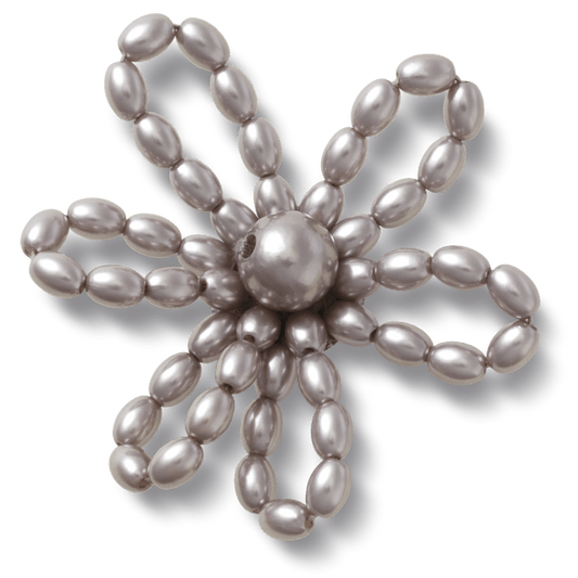 Grey Pearl Beaded Daisy Jibbitz™ charms - Crocs online