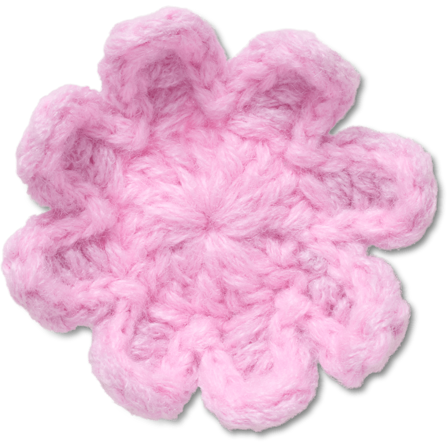 Crochet Light Pink Flower Jibbitz™ charms - Crocs on sale