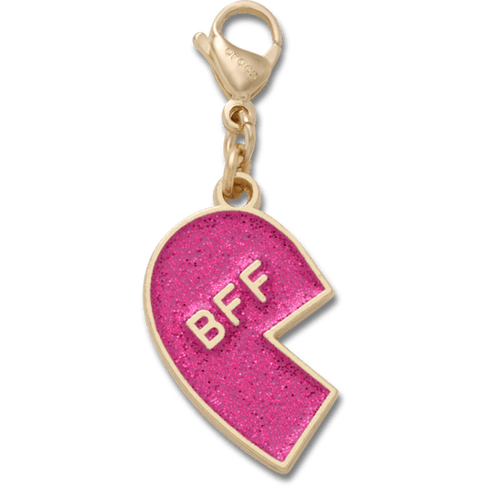 Pink Glitter BFF Charm Left Jibbitz Shoe Charm - Crocs near me