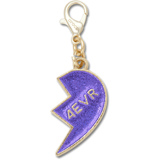 Purple Glitter BFF Charm Right Jibbitz Shoe Charm - Crocs discount