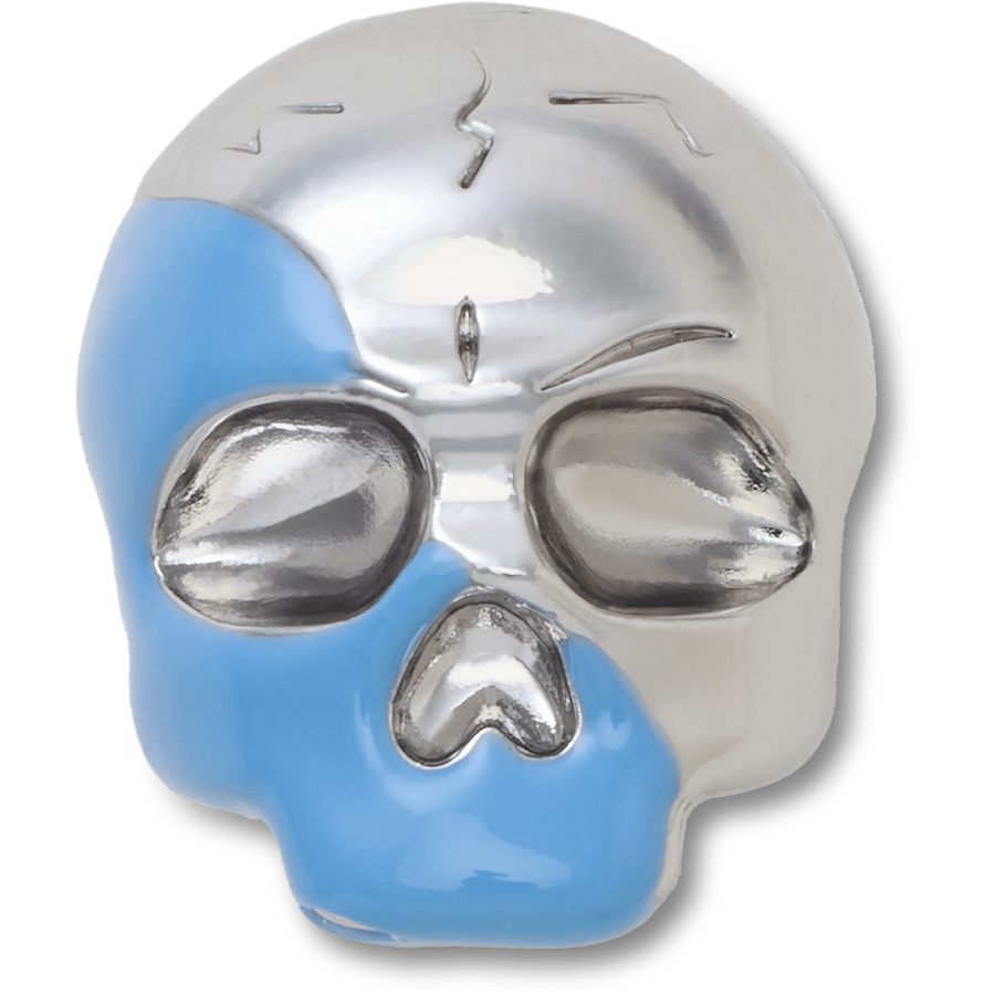 Silver and Blue Enamel Skull Jibbitz™ charms - Crocs discount