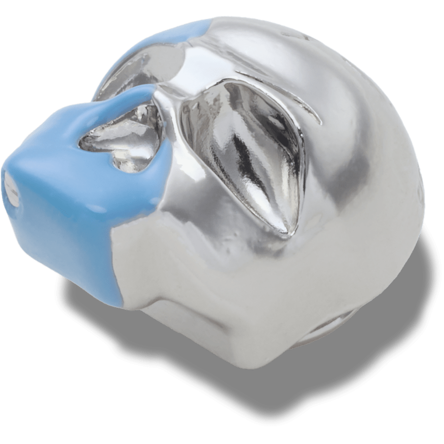 Silver and Blue Enamel Skull Jibbitz™ charms - Crocs discount