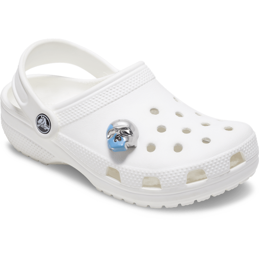 Silver and Blue Enamel Skull Jibbitz™ charms - Crocs discount