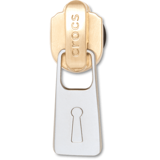 Gold and Silver Zipper Jibbitz™ charms - Crocs on sale