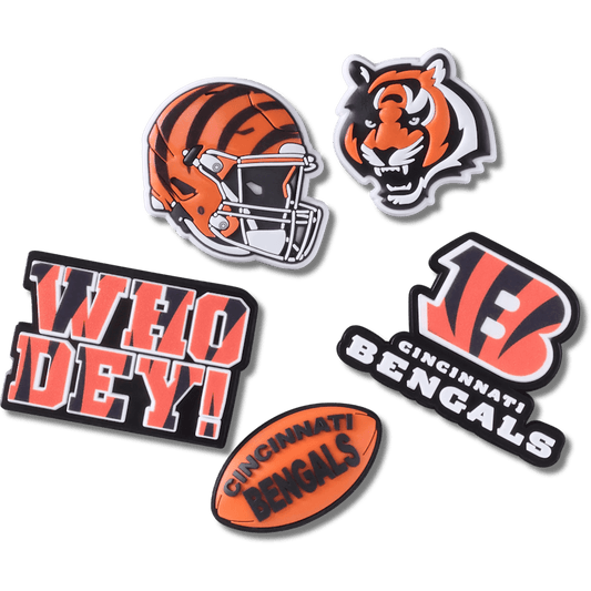NFL Cincinnati Bengals 5 Pack Jibbitz Shoe Charm - Crocs for sale