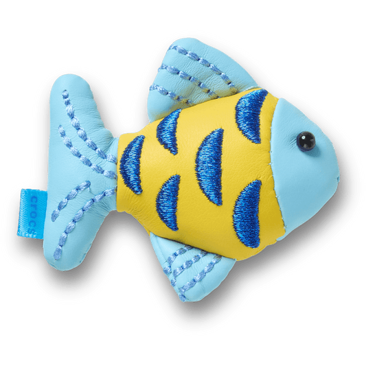 Blue and Gold Sparkle Fish Jibbitz™ charms - Crocs discount