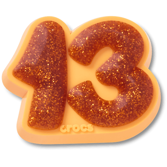 Orange Sparkly Number 13 Jibbitz™ charms - Crocs on sale