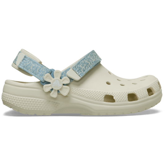 Kids’ Classic Denim Flower Adjustable Backstrap Clog - Crocs discount