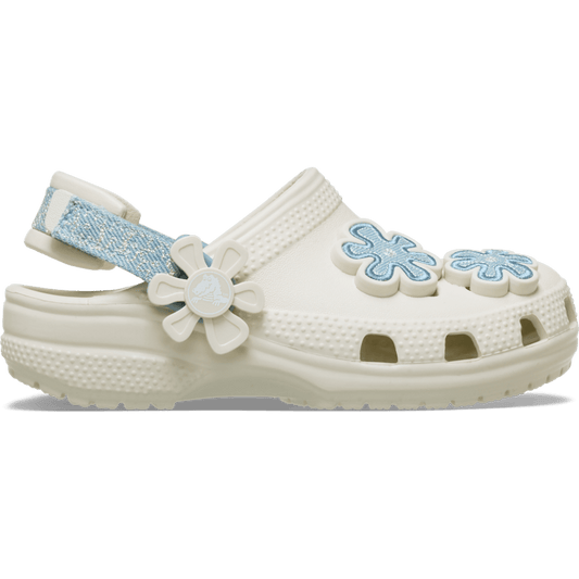 Toddler Classic Denim Flower Adjustable Backstrap Clog - Crocs outlet