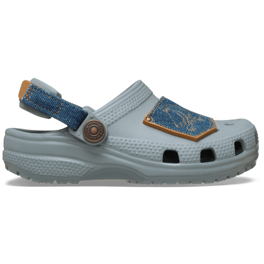 Toddler Classic Denim Adjustable Backstrap Clog - Crocs discount